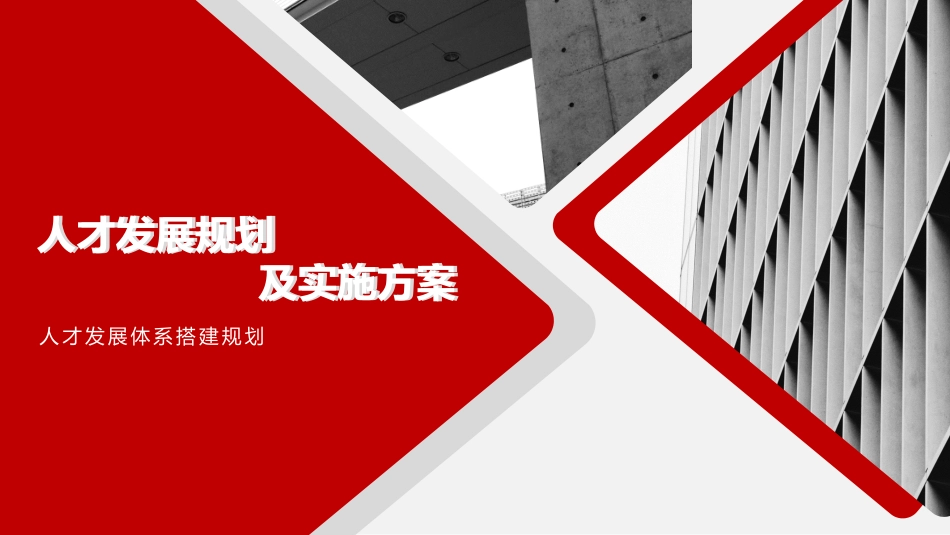 人才发展规划及项目方案人才发展体系搭建_第1页