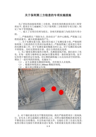 关于第三方实体检测的质量专题实施措施