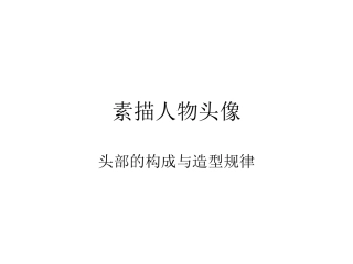 人物头部结构比例