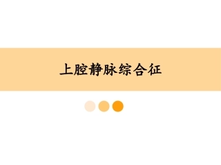 上腔静脉综合征陈宇