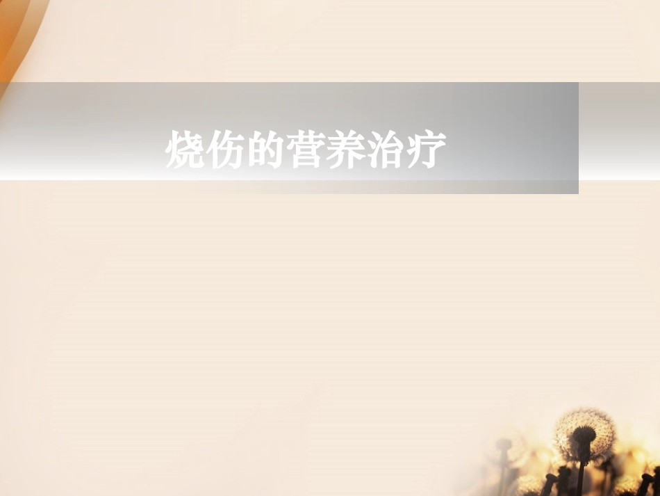 烧伤的营养治疗_第1页