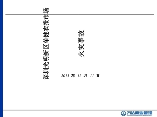 深圳光明新区荣健农批市场火灾分析报告