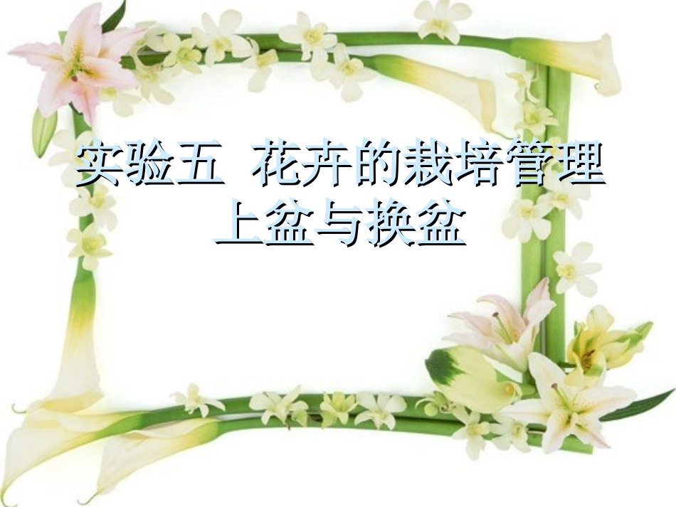 实验花卉的上盆换盆_第1页