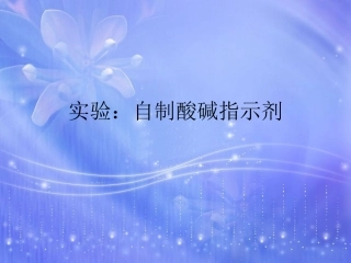 实验自制酸碱指示剂实验报告课件