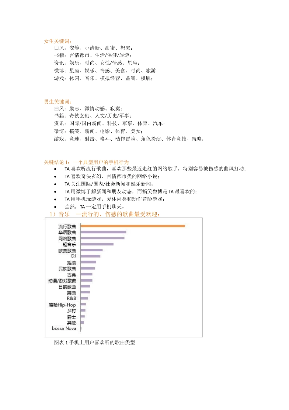 关于手机用户的内容偏好及性别差异的研究_第1页