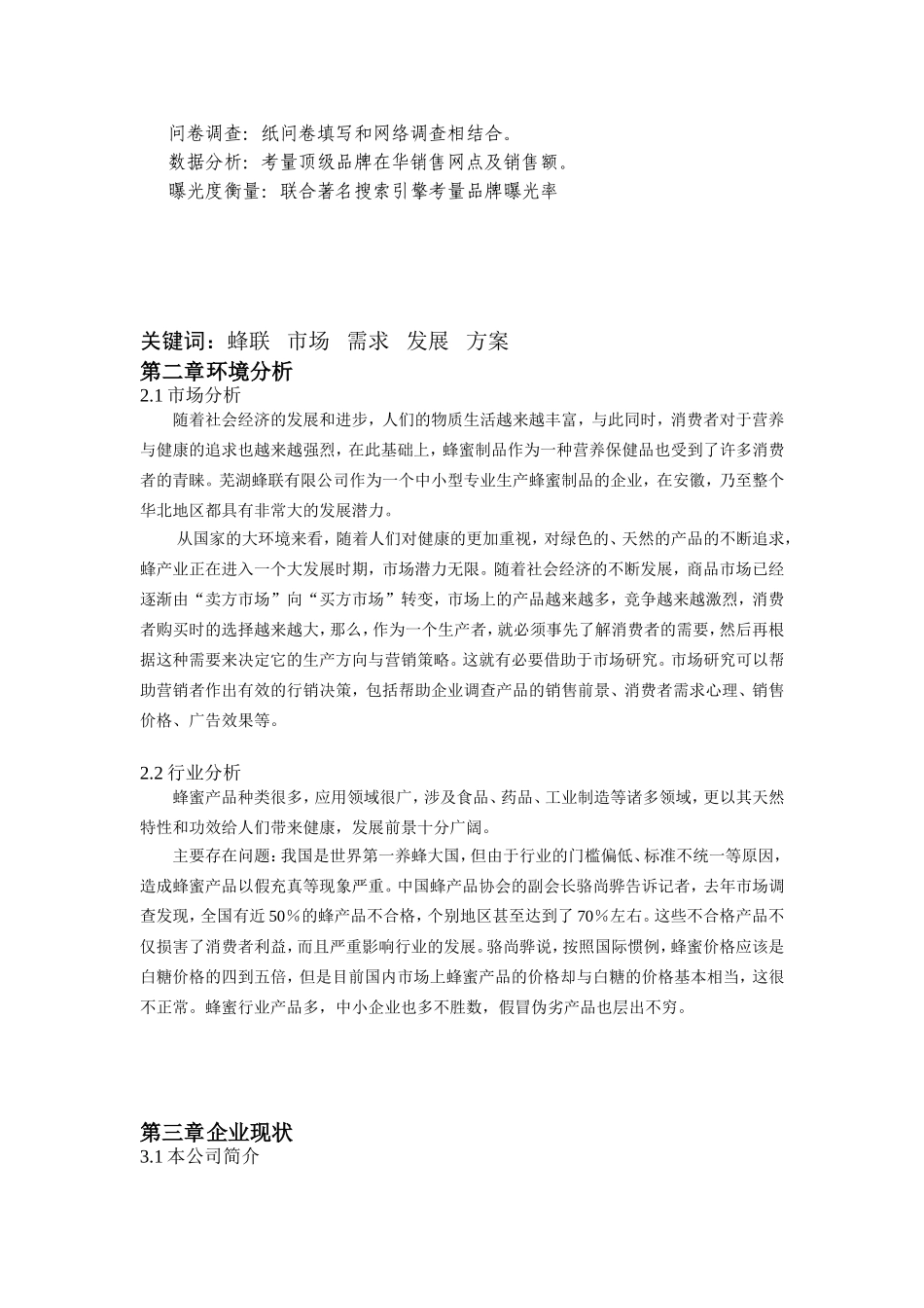 关于芜湖蜂联有限公司的网络营销调研报告_第3页
