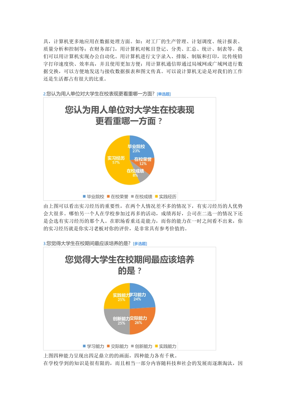 用人单位对大学生素质要求状况的调查报告_第2页