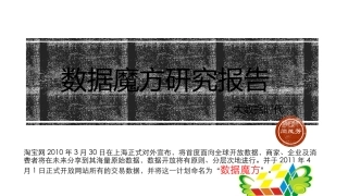 数据魔方研究报告