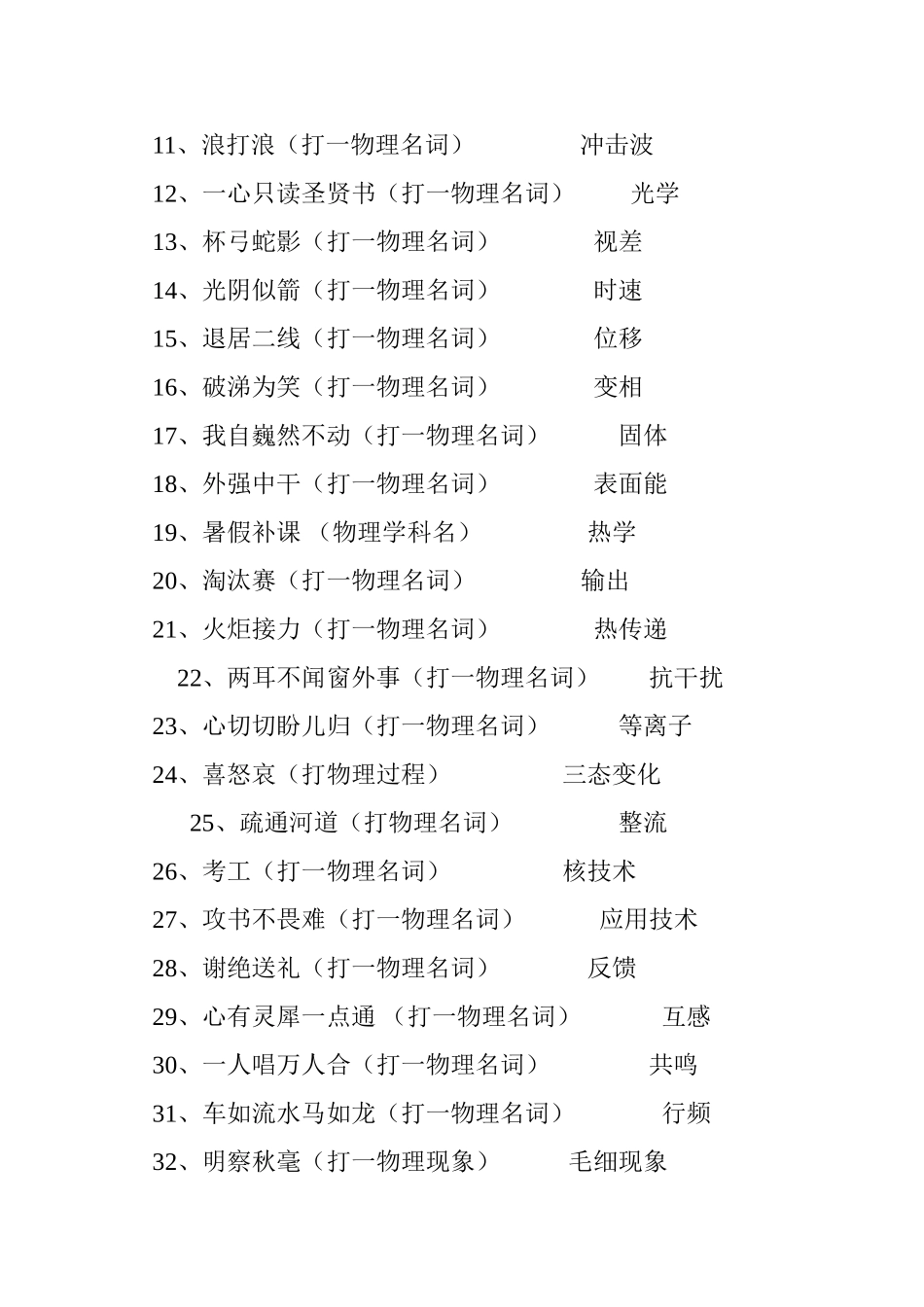 关于物理的谜语_第3页