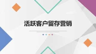 数字互动营销数字营销技术应用初级课件活跃客户留存营销