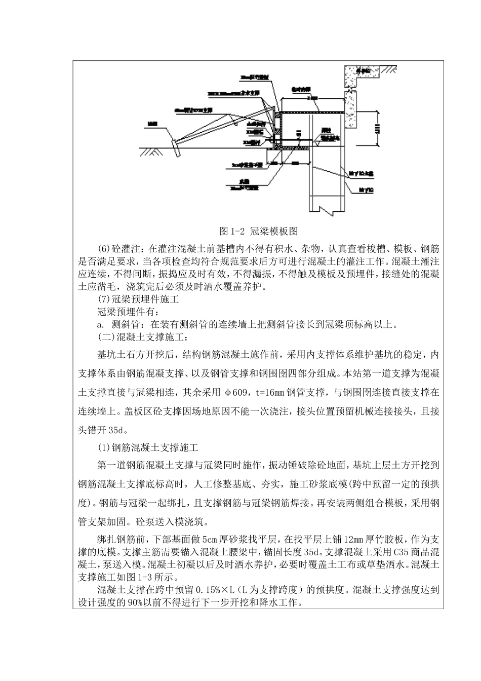 冠梁、支撑技术交底_第3页