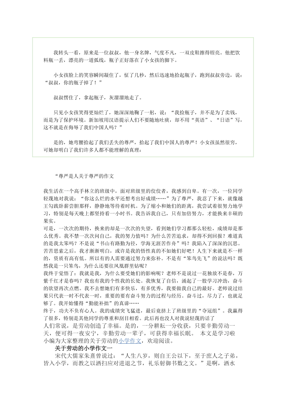 关于尊严的作文_第3页