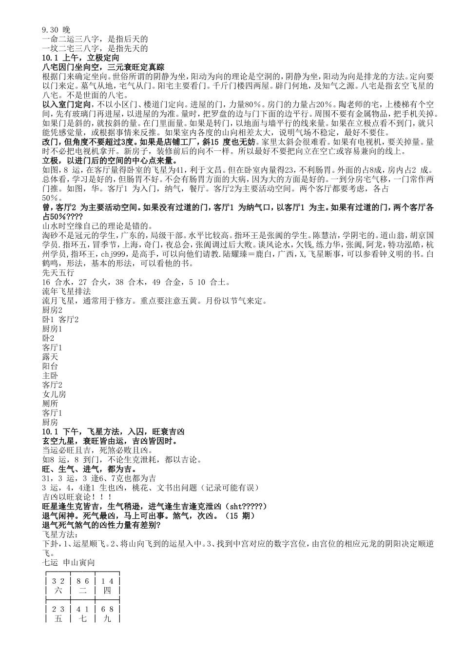 冠元玄空风水笔记真实记录完整版_第1页
