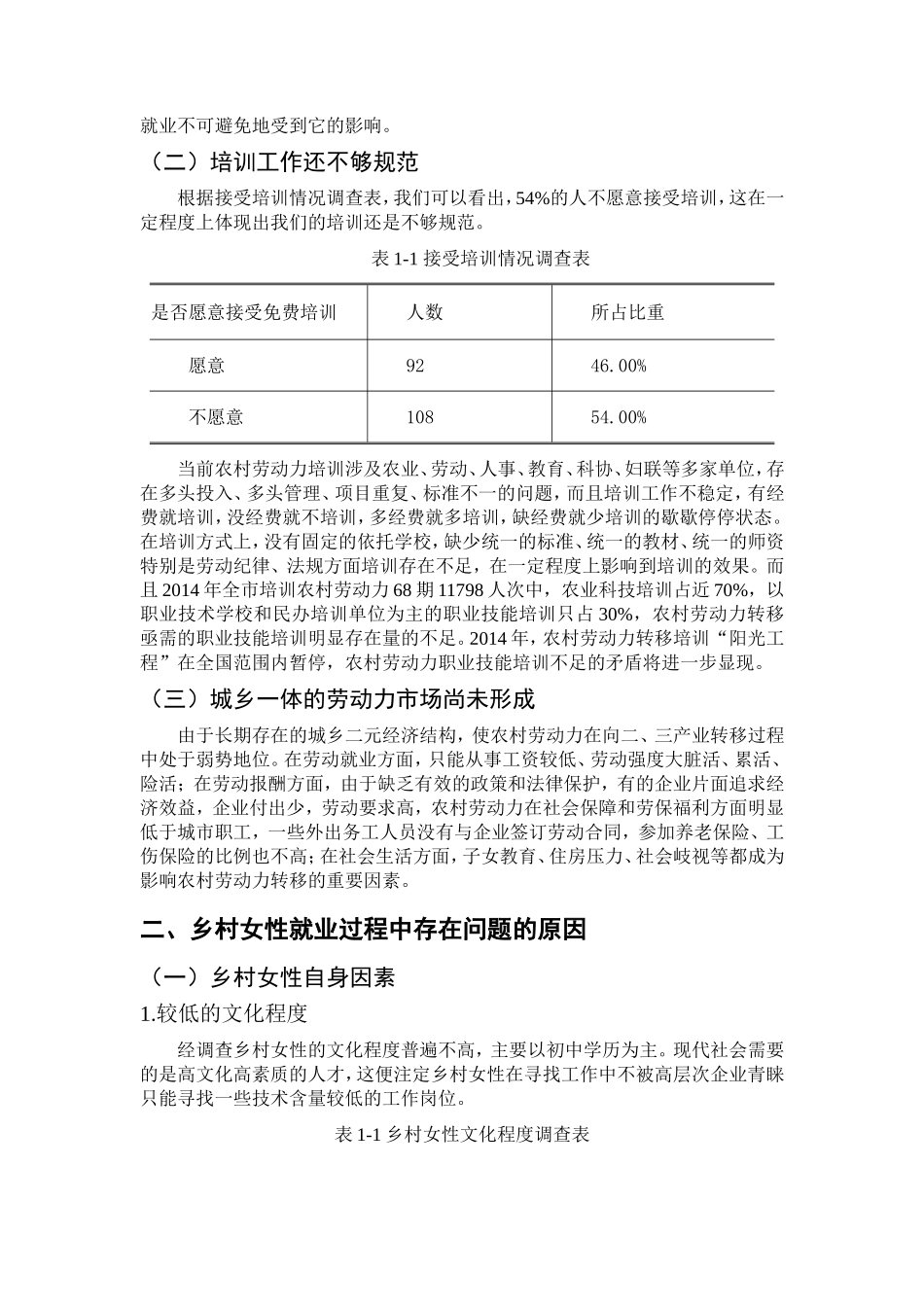 关于乡村女性就业问题研究的调查报告_第3页