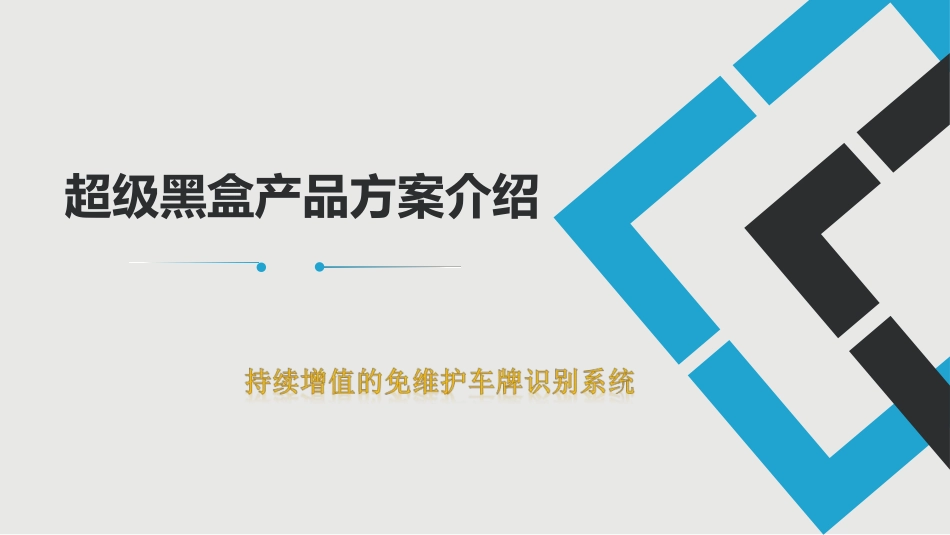 停车系统超级黑盒产品方案介绍_第1页
