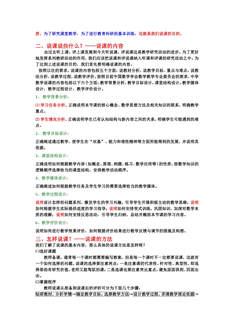 关于中学数学说课的目的、内容方法与思考_第2页