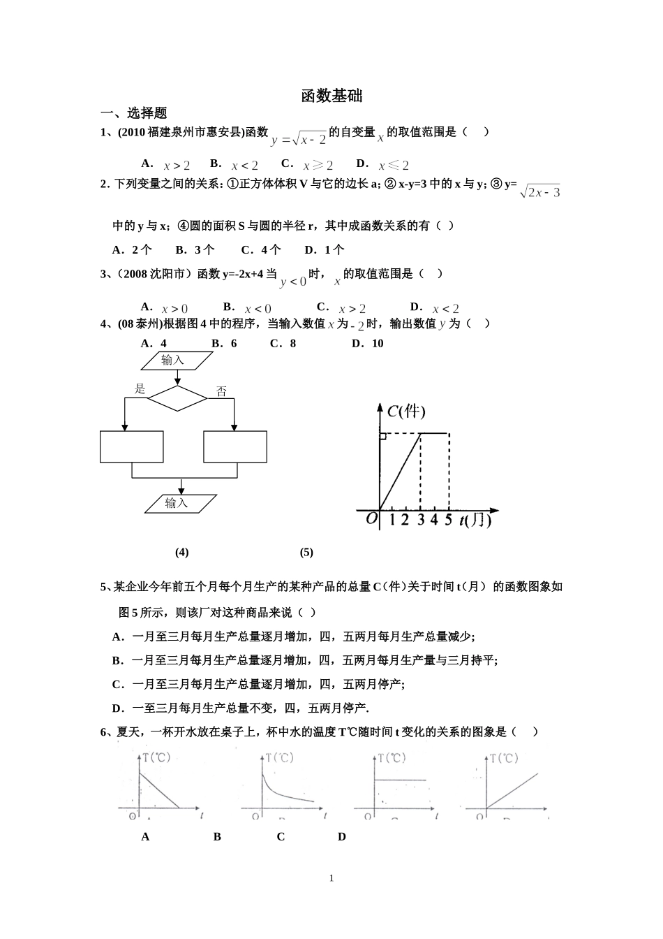 函数的初步认识习题_第1页
