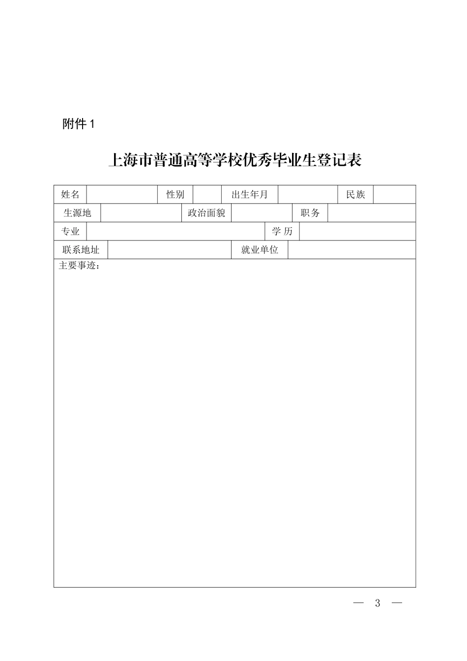 关于做好2013年度上海市普通高等学校优秀毕业生评选工作的通知_第3页