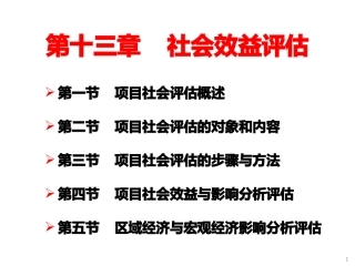 投资项目评估课件社会效益评估