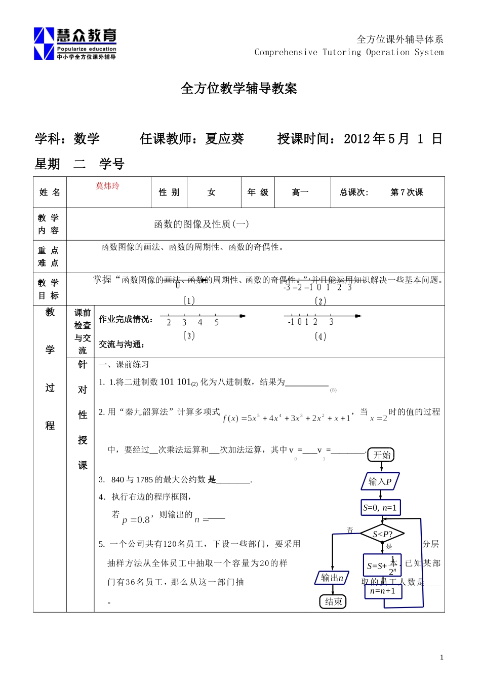 函数的图象及性质(一)_第1页
