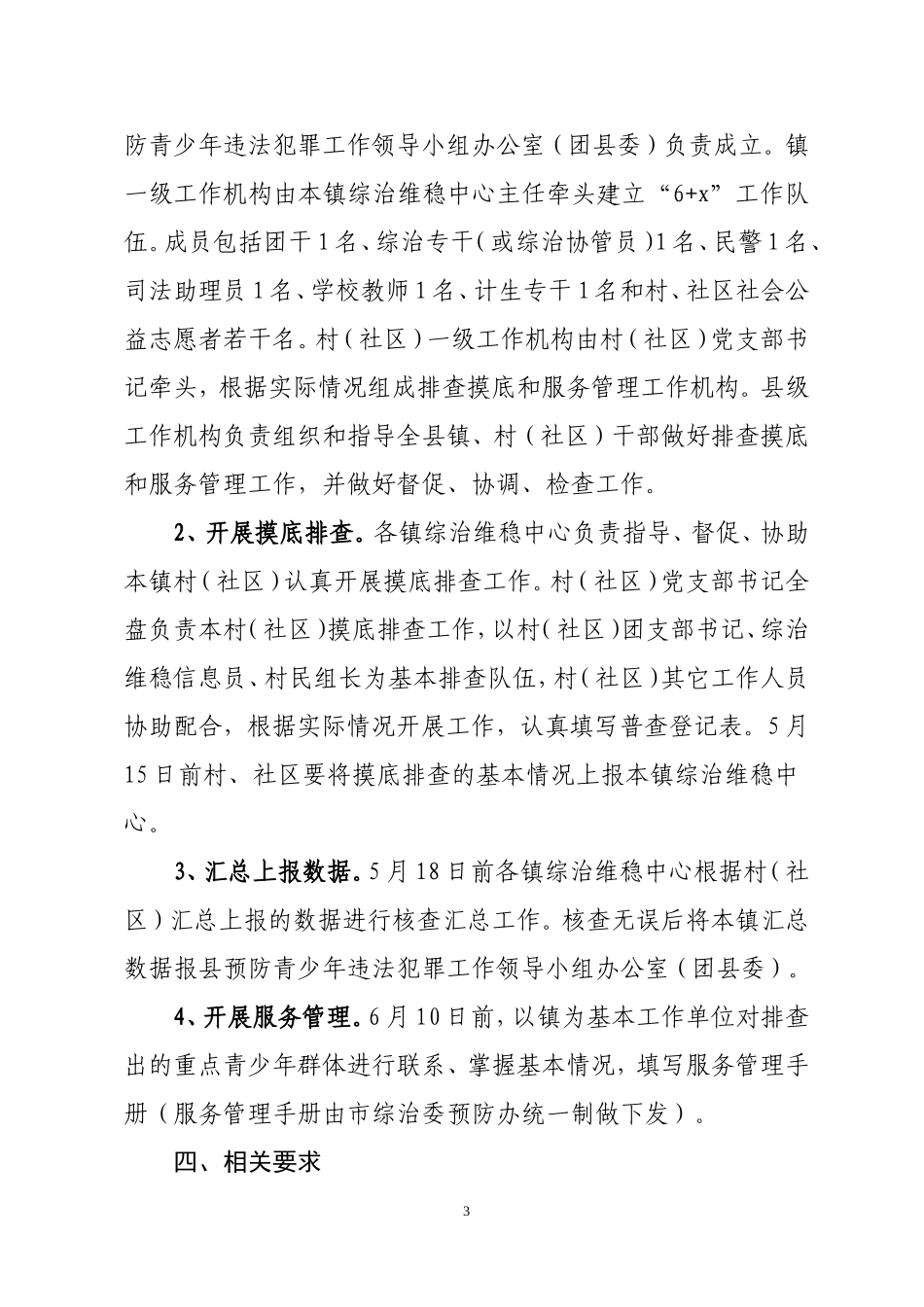 在全县建立重点青少年群体排查摸底和服务管理工作机制的通知(1)_第3页