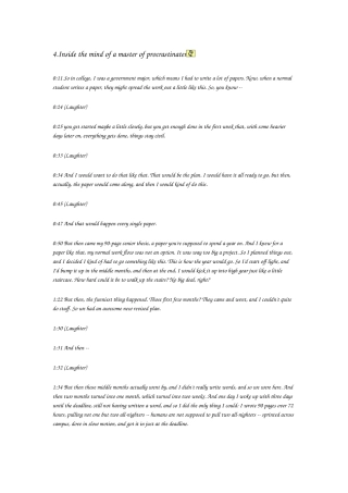 关于拖延症的英语演讲