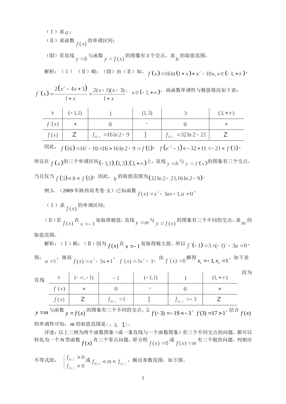 函数零点个数问题赏析_第2页