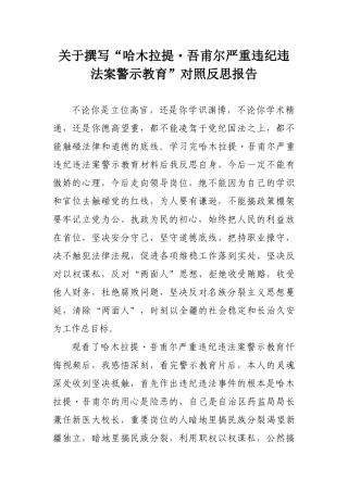 关于撰写“哈木拉提