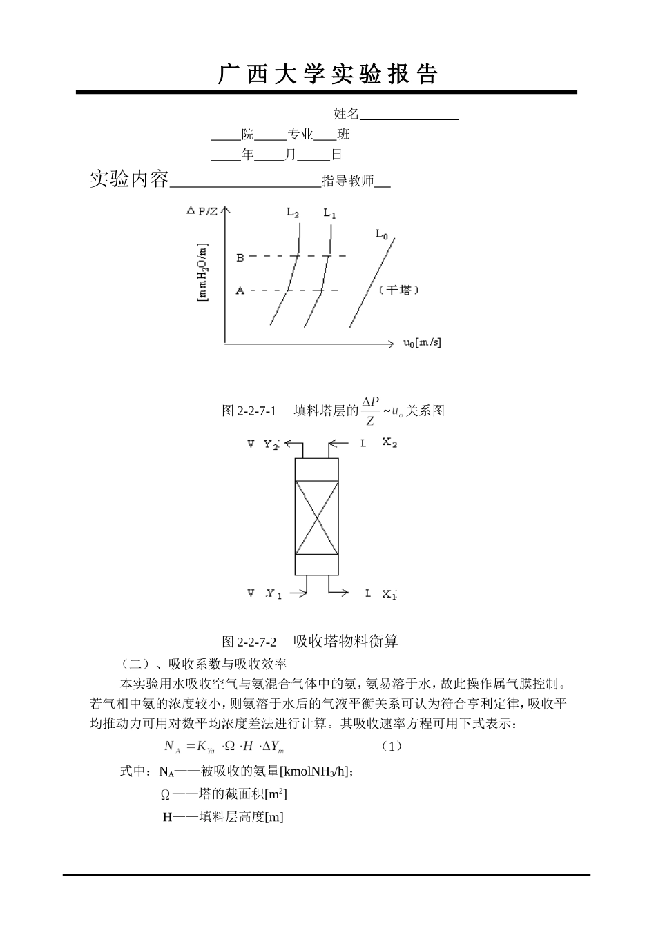 化工原理实验报告吸收实验要点_第2页