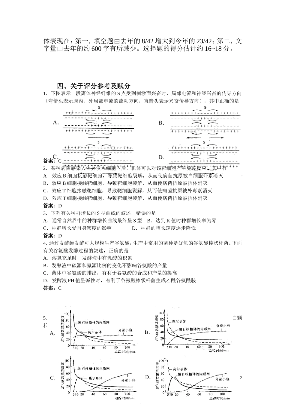 针对2007年高考生物试卷分析_第2页
