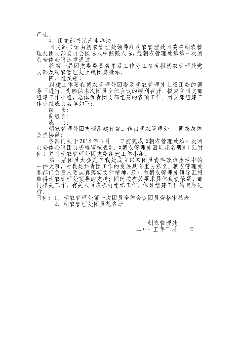 关于组建街道团支部的工作方案_第2页