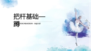 舞蹈基础把杆基础蹲