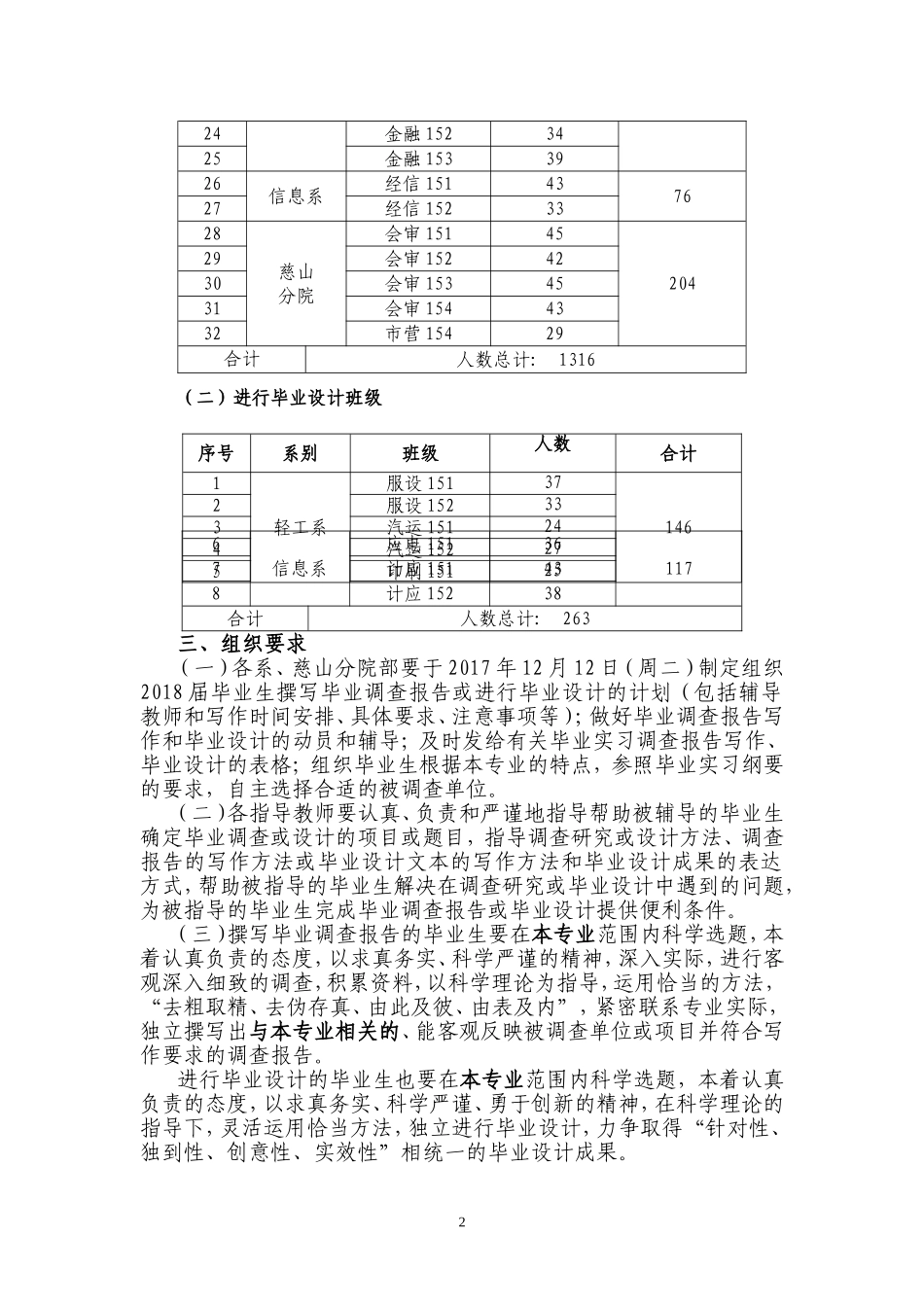 关于组织2018届毕业生撰写毕业调查报告的通知_第2页
