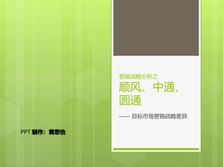 物流公司目标市场分析