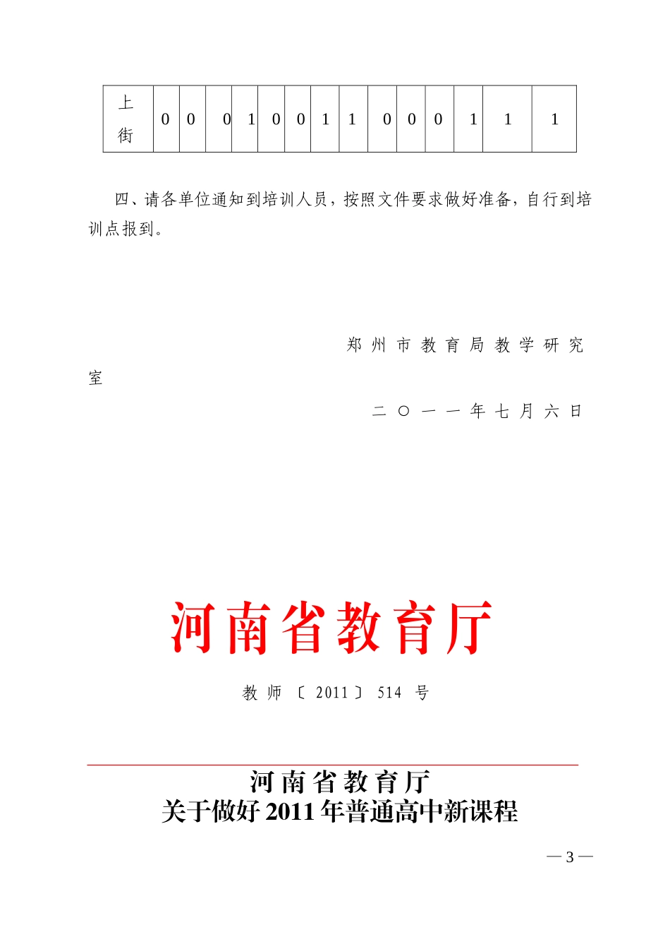 关于组织参加河南省普通高中新课程骨干教师培训的通-知_第3页