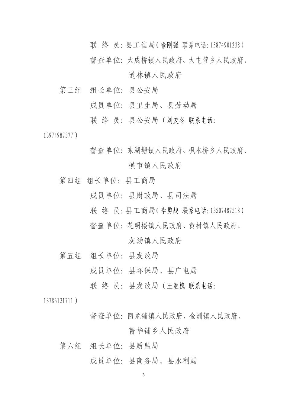 五一节期间全县安全生产督查工作方案的通知_第3页