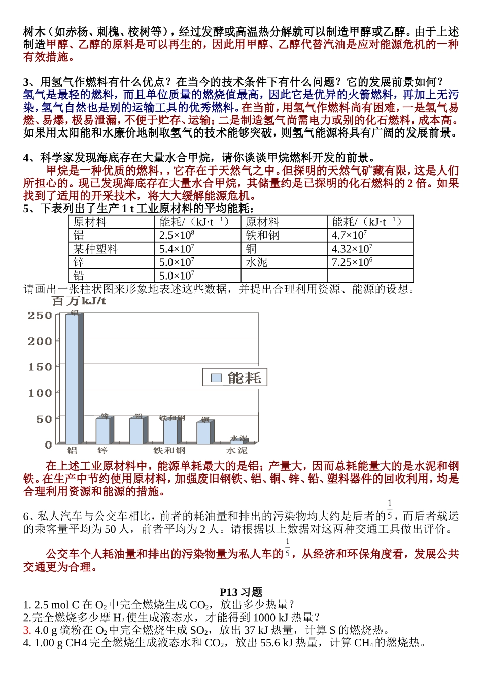 化学选修4《化学反应原理》课后习题和答案_第2页