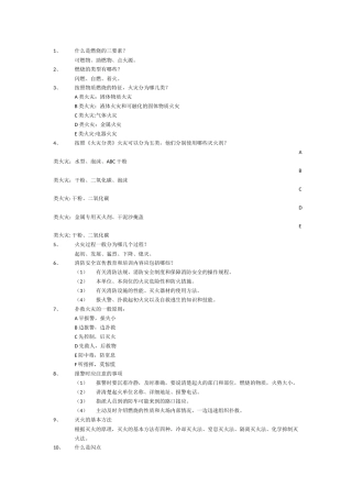 化工厂消防安全知识汇总