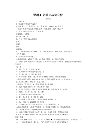 化合价与化学式