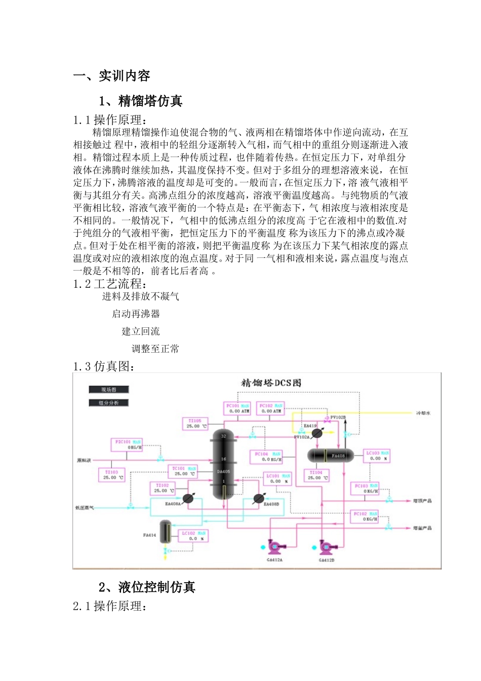 化工单元操作仿真实训总结_第3页