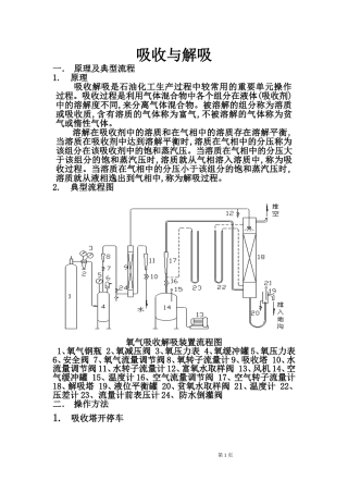 化工单元操作吸收与解析