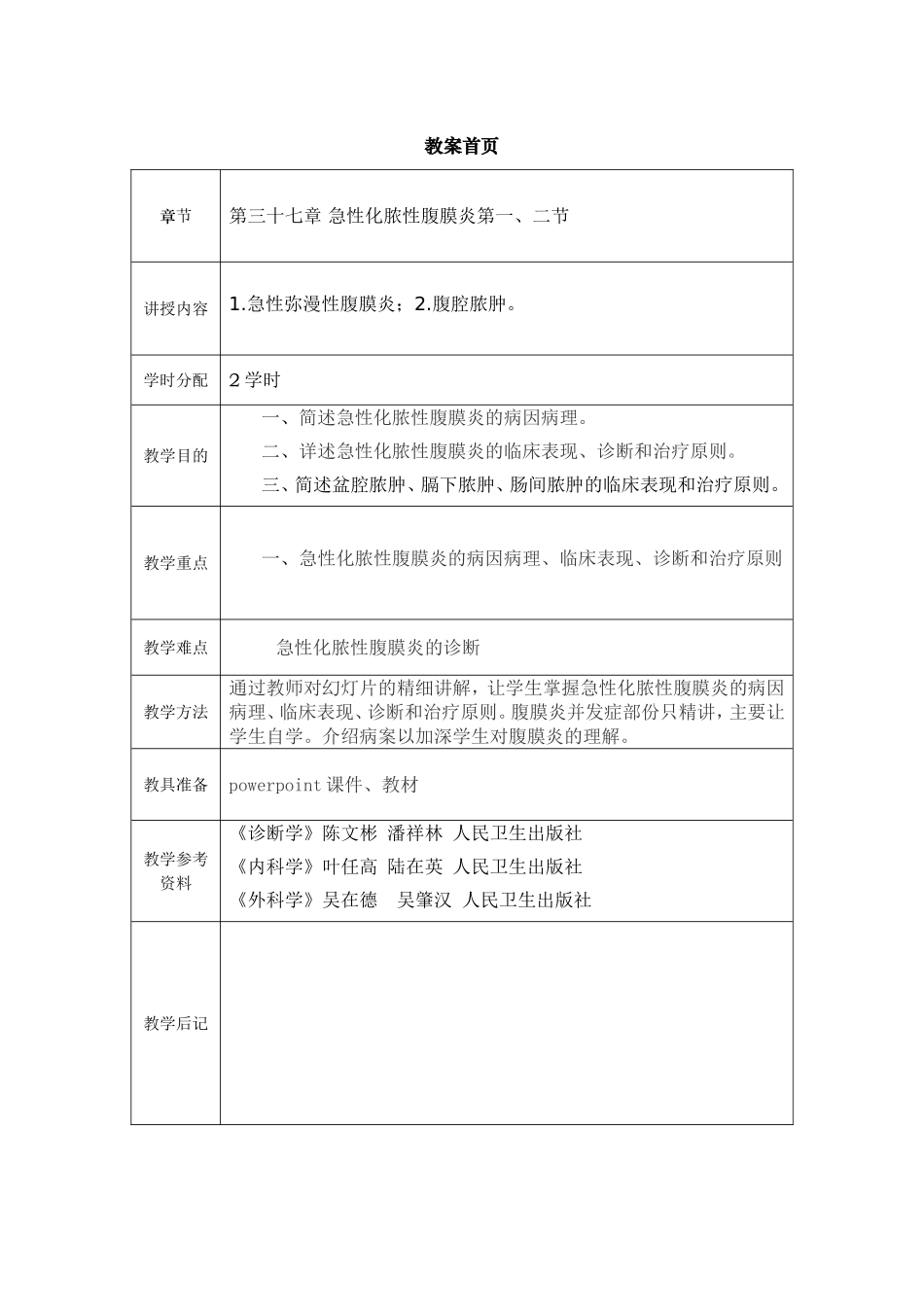 化脓性腹膜炎教案_第1页