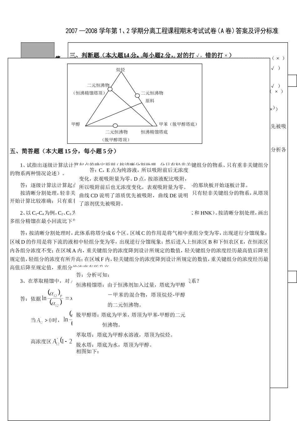 化工分离工程期末试题A答案_第2页