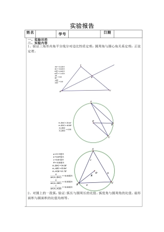 几何画板实验报告6