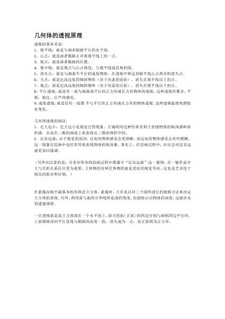 几何体的透视原理