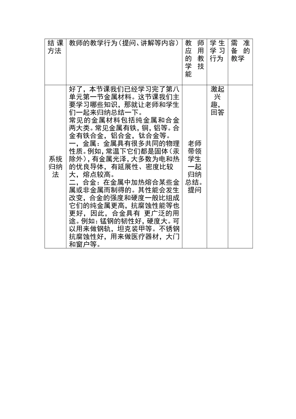 化学结课技能微格教学教案_第3页