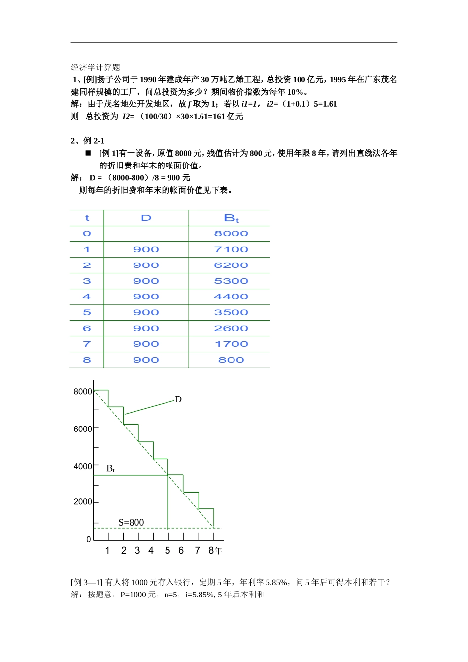 化工技术经济计算题_第1页