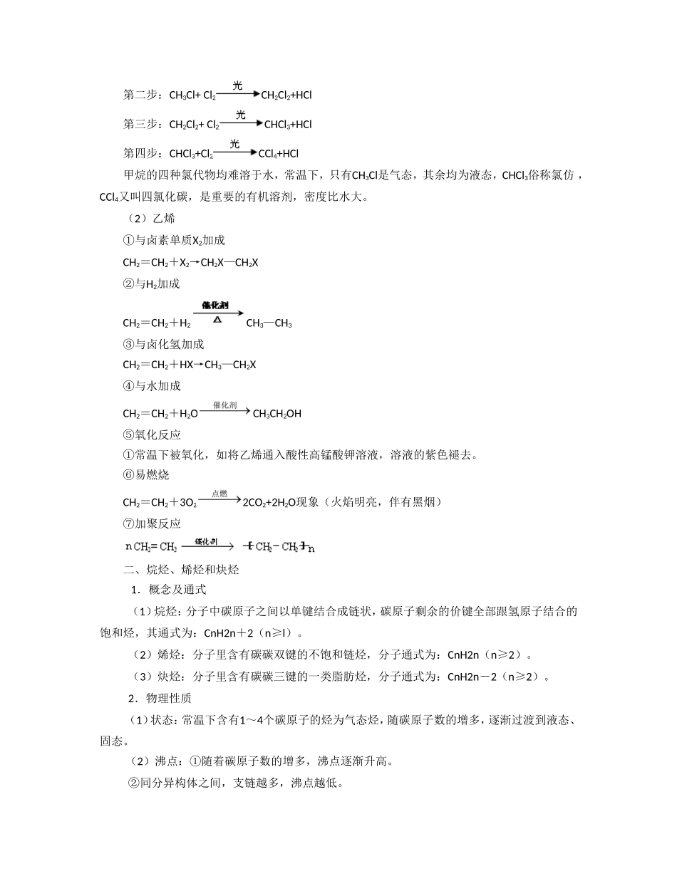 化学--知识点总结-第二章烃和卤代烃_第2页