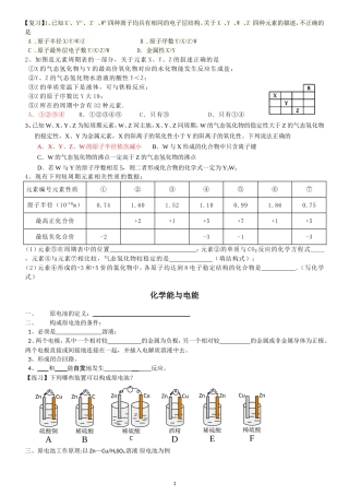化学能与电能-专题复习