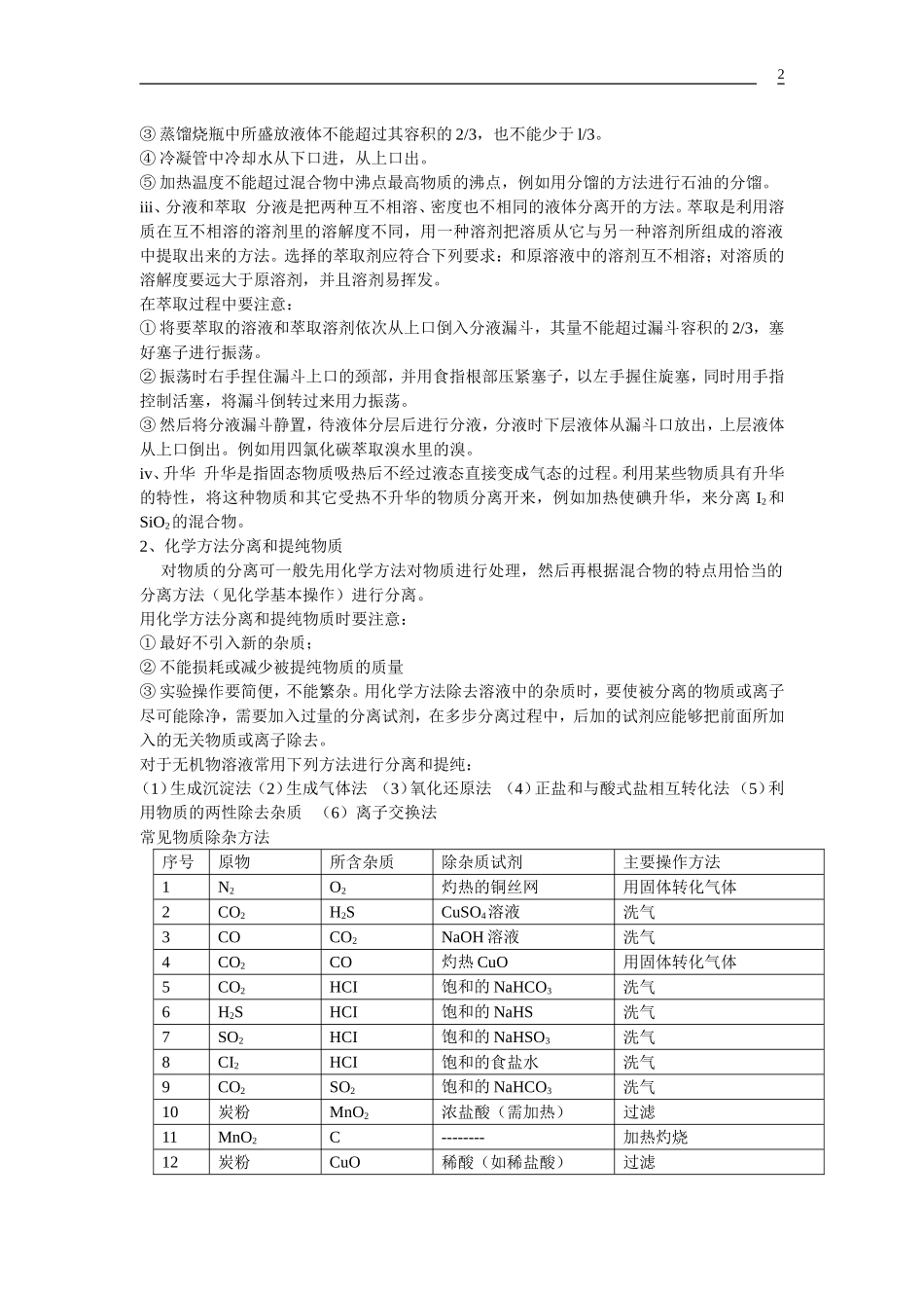 化学必修一人教版知识点总结(超全)_第2页